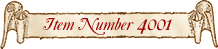 Item Number 4001